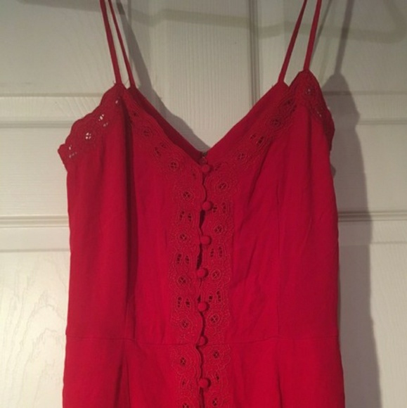 Free People red jumpsuit s S - Picture 4 of 9